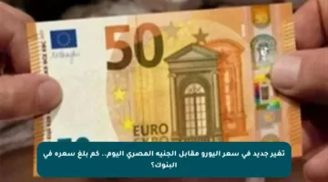 تغير جديد في سعر اليورو مقابل الجنيه المصري اليوم.. كم بلغ سعره في البنوك؟